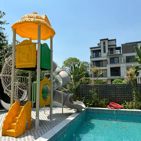 佛山美的鹭湖•森碟6房10床独栋别墅•热水泡池•独立KTV房•滑梯直下泳池•10米冲浪泳池•街机（1街1号）