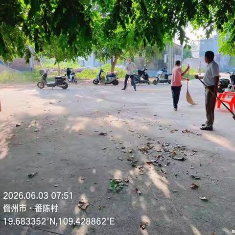 儋州番陈村：清扫行动绘就乡村新貌