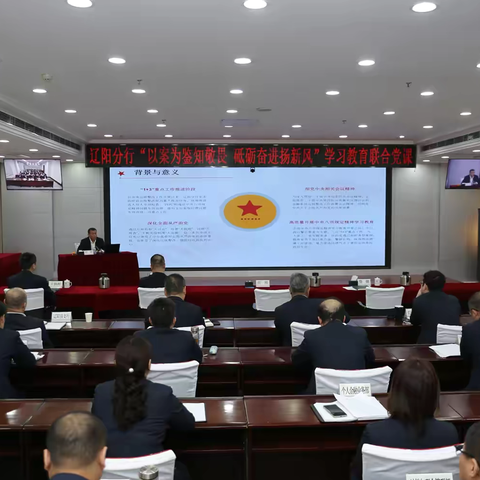 辽阳分行组织开展深入贯彻中央八项规定精神学习教育工锦联合党课