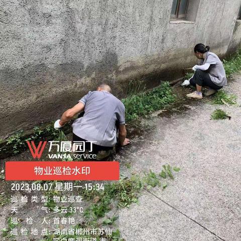 万厦园丁物业郴州市委项目8份第一周简报