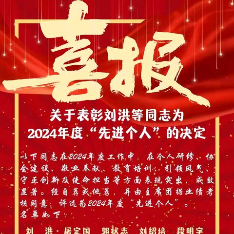 六盘水市硬笔书法协会关于表彰刘洪等同志为2024年度“先进个人”的决定