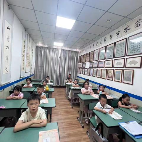 笔尖逐光，书写盛夏 梦之星书法暑假课堂留影