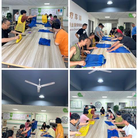 象珠镇清溪残疾人之家生活技能竞赛———叠衣服