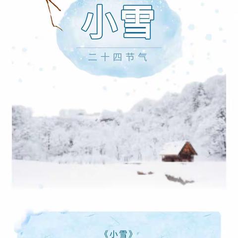 小雪似春华，悄然入夜扉——森林幼儿园二十四节气之小雪