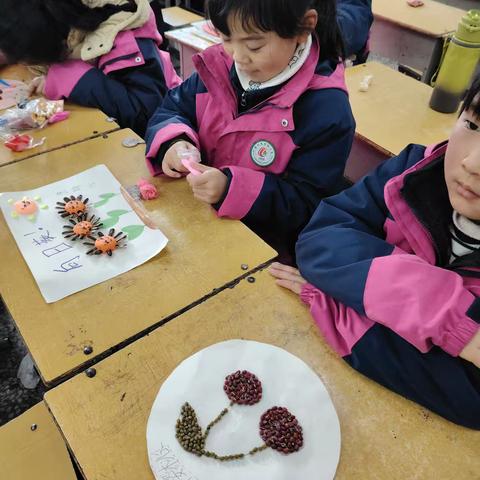 尉氏县实验小学三三班种子粘贴画社团———创意与成长的乐园