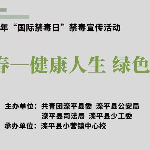 滦平县小营镇中心校“护青春—健康人生    绿色无毒”全民禁毒宣传月系列活动