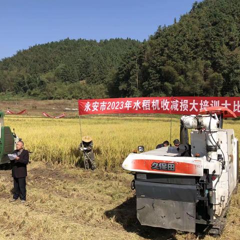 永安市水稻机收减损大培训大比武，粮食安全有保障