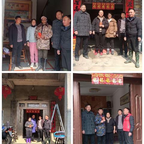 饶埠镇张家村文明实践站开展走访慰问现役军人家属、退休党员干部、困难党员和防止返贫监测户活动