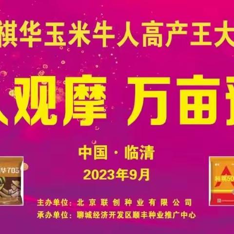 2023-2024年度隆创祺华玉米牛人高产王大奖赛—山东赛区