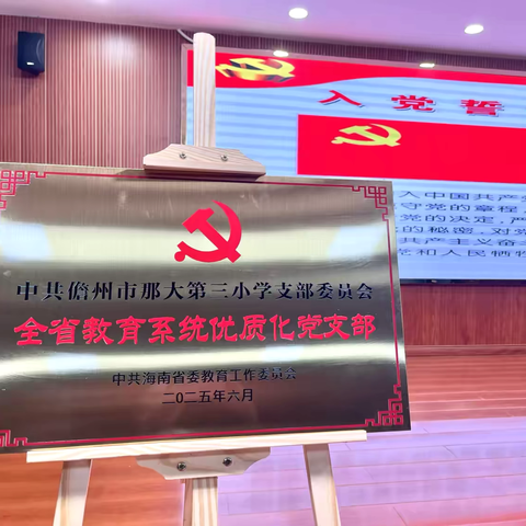 见证优质化成果，重温入党初心——中共儋州市那大第三小学支部委员会主题党日活动纪实