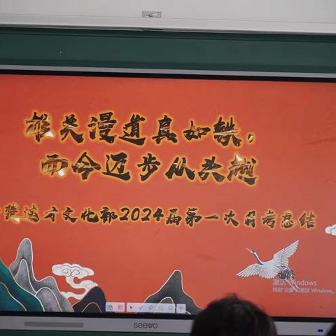 2023年9月14日，中楚达才学校复读部召开了第一次月考表彰会。