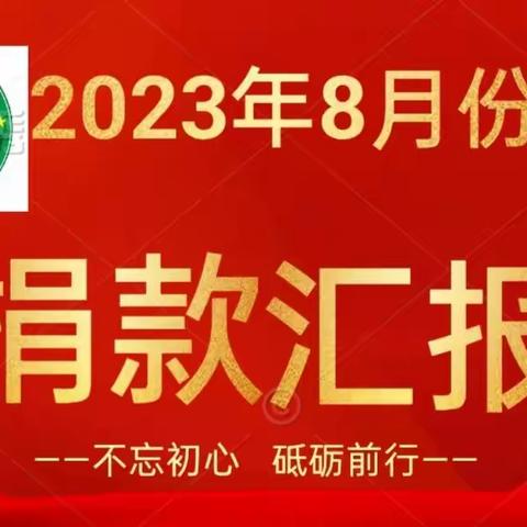 漠川公益行小队2023年8月份捐款明细