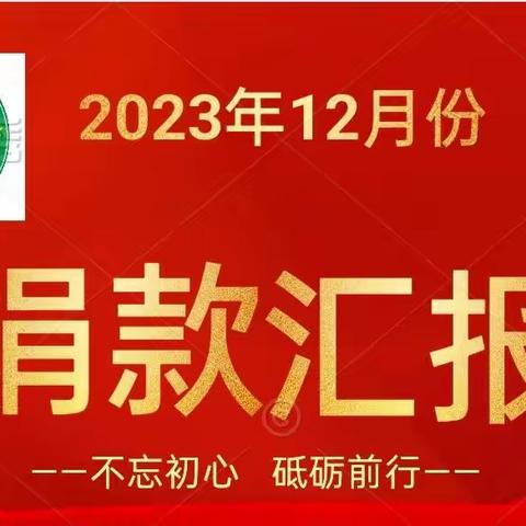 漠川公益行小队2023年12月份捐款明细