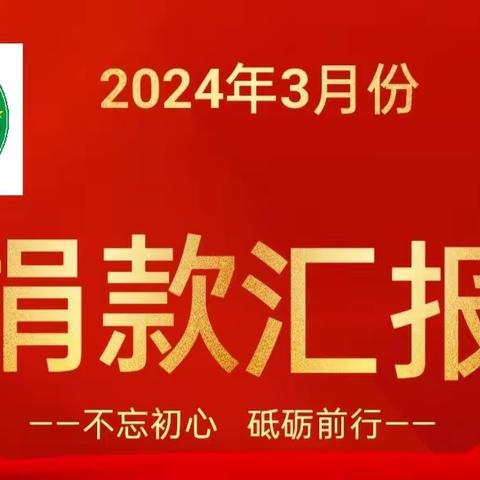 漠川公益小队行2024年3月份捐款明细