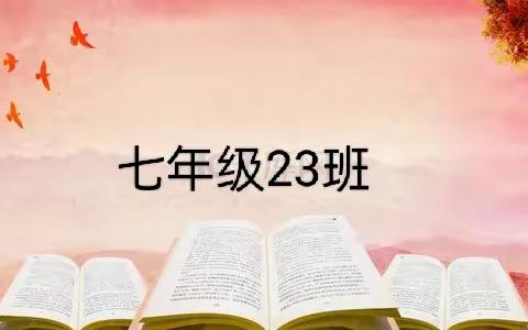 书香润假期，阅读伴成长（二）——徽县四中七年级23班邀您共享读书的快乐