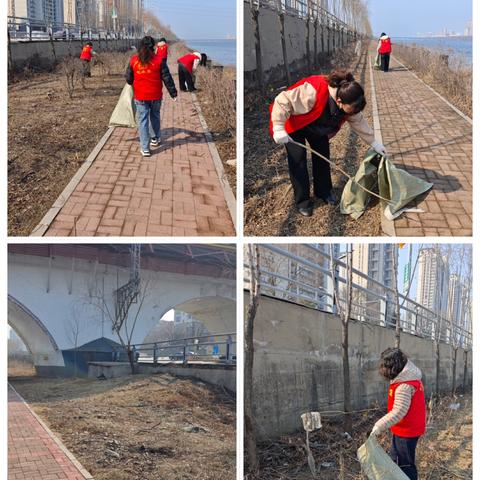 春整进行时  站前街道万达社区开展春季河道清理志愿活动