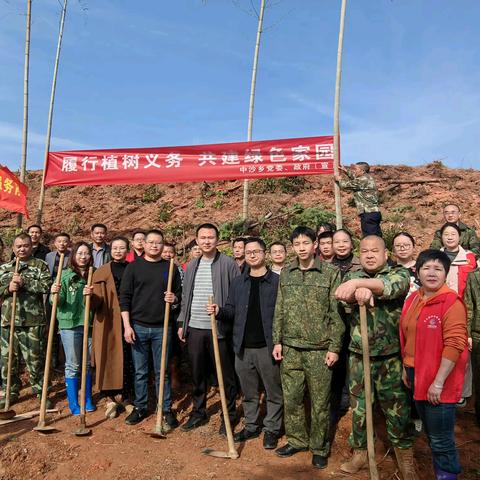 携手添绿，共育希望 ——中沙乡开展2025义务植树活动