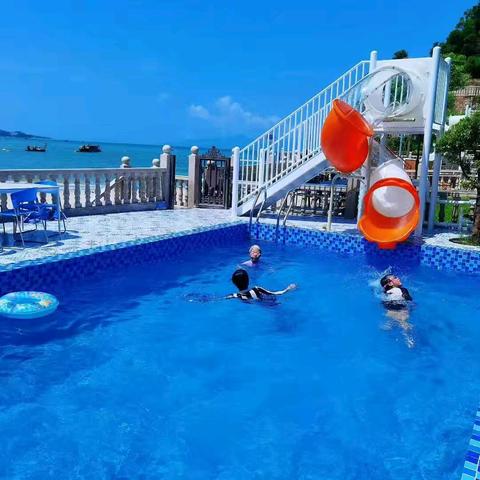 【一线海景】巽寮湾海景滑梯泳池9房20床带会议室别墅