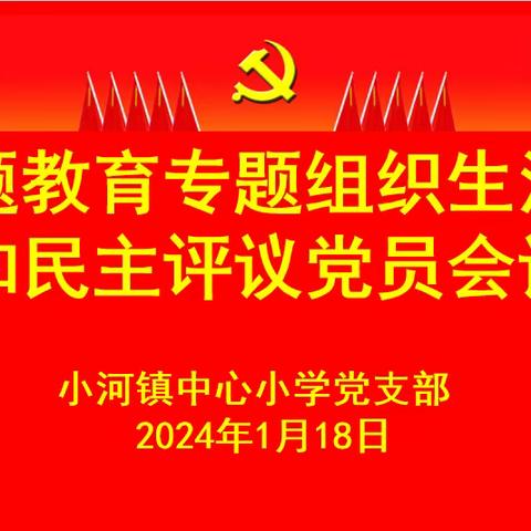 民主评议促进步 凝心聚力谋发展—小河镇中心小学党支部开展“主题教育专题组织生活会和民主评议党员会议”