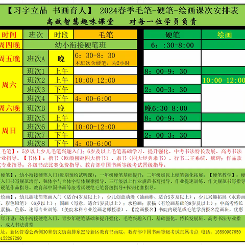 习字立品•2025春季毛笔-硬笔-绘画高效学习报名开始