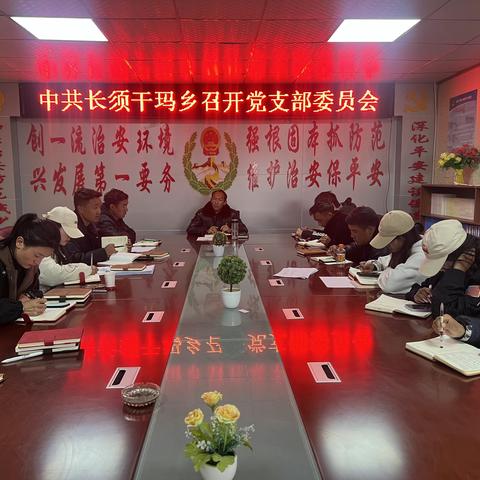 中共长须干玛乡召开党支部委员会
