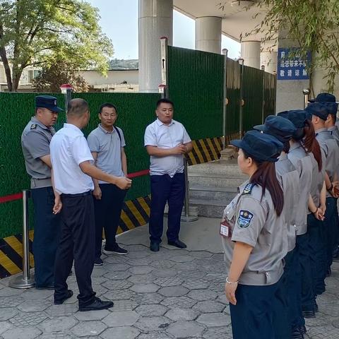 安全巡检进行时，水电厂保卫科莅临水电厂保安大队携手保平安