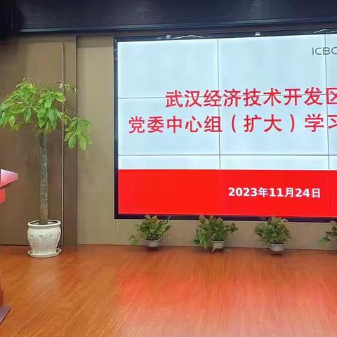 武汉经济技术开发区支行开展 2023 年第15次党委中心组（扩大）学习