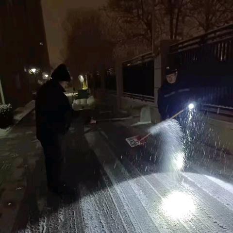 浴“雪”奋战保畅通 凝心聚力护民生——华龙区房地产事务中心组织物业企业开展除冰消雪行动