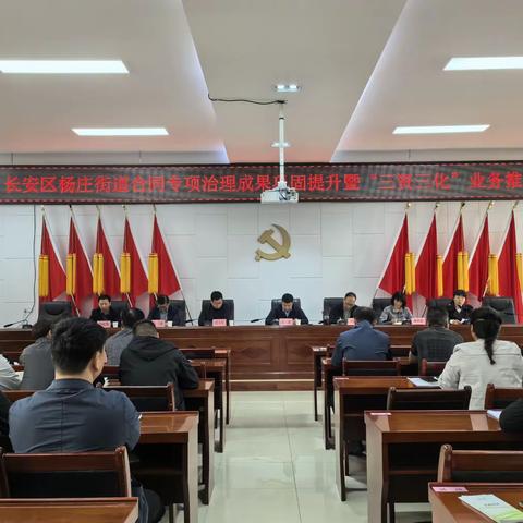 长安区召开杨庄街道合同专项治理成果巩固提升暨“三资三化”业务推进会
