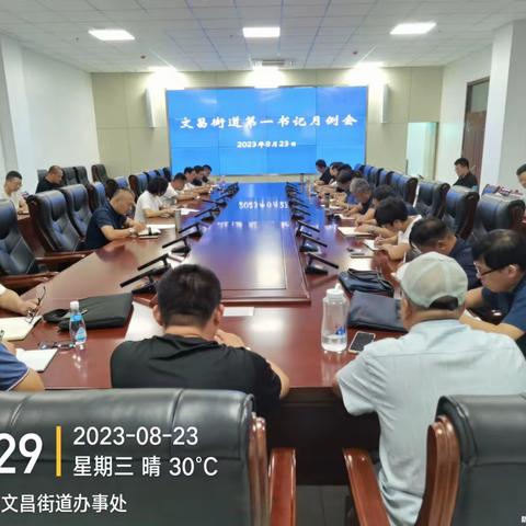 【文昌党建】文昌街道召开8月第一书记月例会