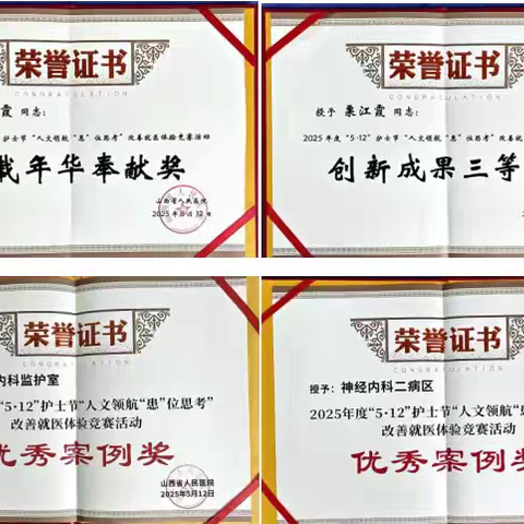 山西省人民医院神经内科荣获多项表彰！彰显护理卓越与青春担当