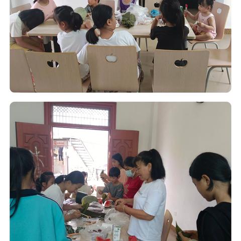 【我们的节日·端午节】七叉村新时代文明实践站开展“端午节”包粽子活动。