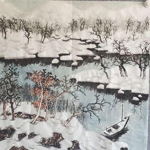 冰雪十二届作业小结         半年跟随著名画家赵春秋老师学习冰雪画，沉浸在诗情画意的冰雪世界里，在班主任林玲老师细心帮助鼓励下愉快地学习着收获着。感恩老师♥