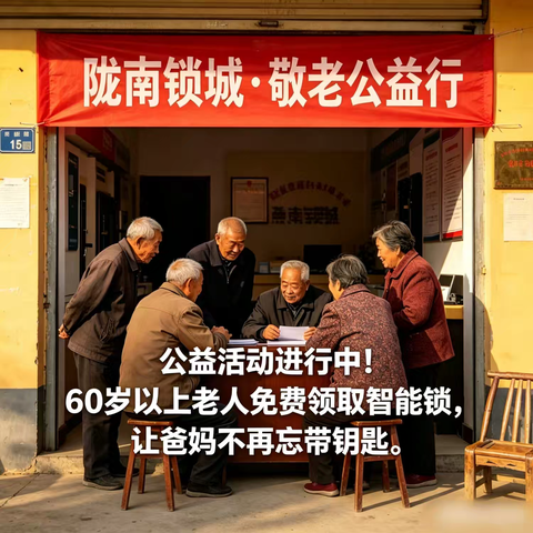 武都区60岁以上老人免费安装智能锁啦