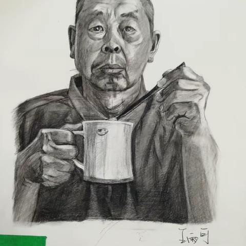 十月实五素描速写