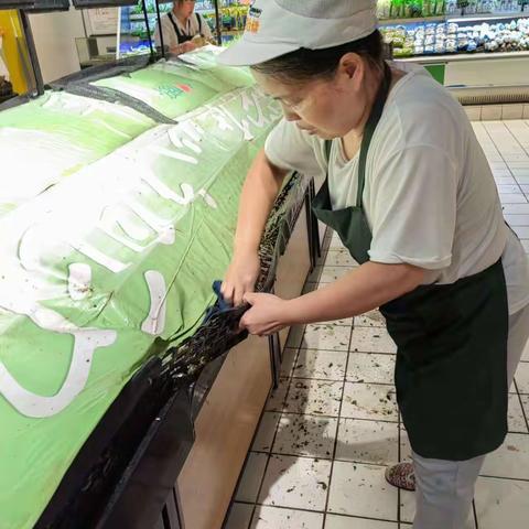 文化宫店8月30日生鲜盘点前清洁卫生美篇
