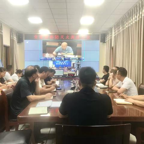 【灵宝应急】灵宝市森防办组织收听收看全省森林防灭火工作视频调度会议