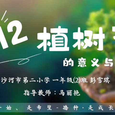 思政小主播《植树节的意义与实践》彭雪琪