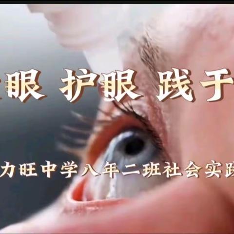 爱眼  护眼  践于行——力旺中学八年二班社会实践纪实