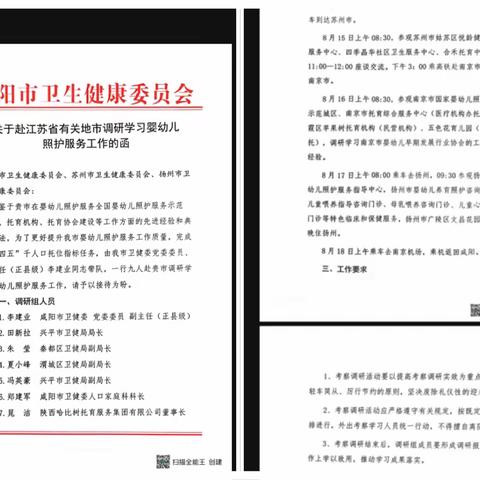 坚守初心  负“幼”前行—-咸阳市卫健委及托育机构赴苏调研