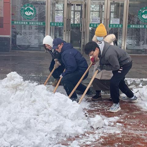 “以雪为令，闻雪而动” 兴华街道青松社区开展扫雪活动