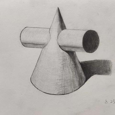 【每周一画】高一学生石膏几何体入门