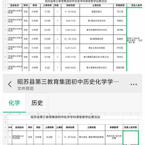 识海浩瀚无垠，善者勇于探索；教研路径明晰，仁者砥砺前行。 ——昭苏县第三教育集团初中历史化学学科课堂教学比赛活动