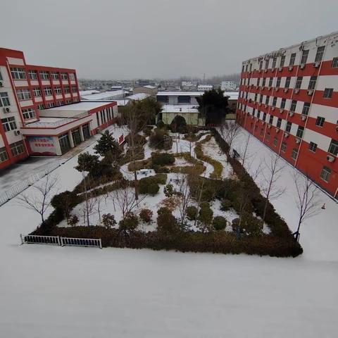 落雪是景，除雪是情———邳州市德文学校铲雪除冰行动