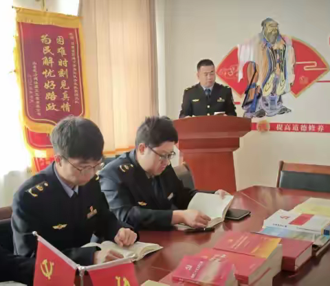 省高速路政敦煌大队联合阿克塞大队开展“当好先锋 再立新功”主题读书班