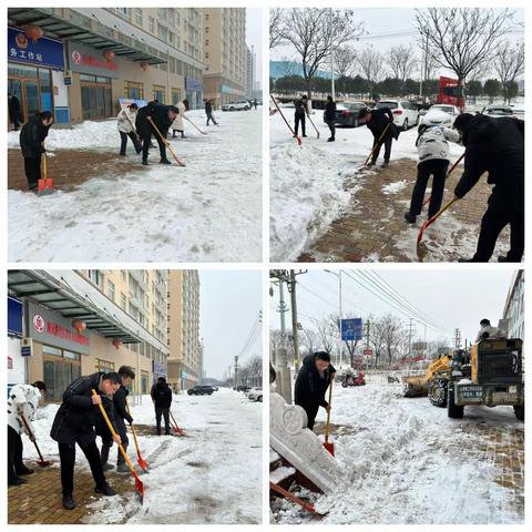 闻令而动战严寒  除雪铲冰保畅通-信阳市农信办前往结对社区开展除雪铲冰志愿活动