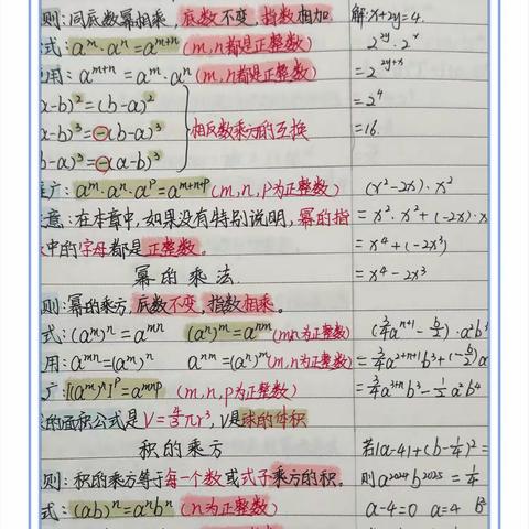妙笔绘数学，双色展风采 ——乐民新城学校初中数学组笔记展评活动