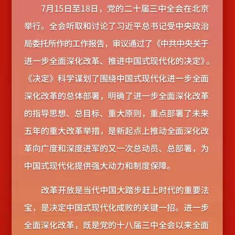 统战系统党员干部微课堂（第二十九期） 学习词典~党的二十届三中全会