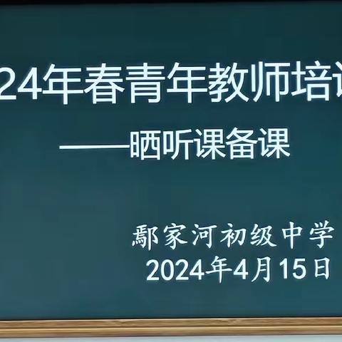 最美人间四月天，齐研共探谱新篇——2024年春青年教师培训