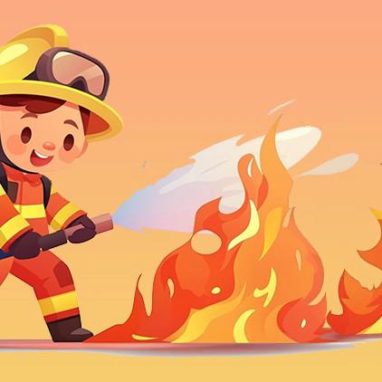 红叶博苑幼儿园消防演练活动